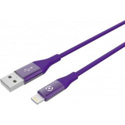 Celly Color Data Cable Extra Strong Lightning Usb 1.5m - Μώβ