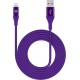 Celly Color Data Cable Extra Strong Lightning Usb 1.5m - Μώβ