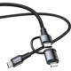 Baseus 2 in 1 Cable Type-C to Type-C 60W/Lightning 18W 1m Black