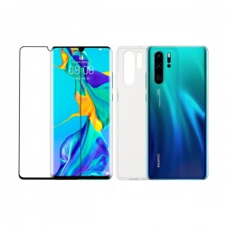Vivid Set TPU+ Tempered Glass Full Face Huawei P30 Black (VIGELLY67TNGLASSBK)