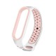 OEM Replacment band strap for Xiaomi Mi Band 5 Dots - White/Pink