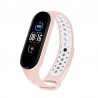 OEM Replacment band strap for Xiaomi Mi Band 5 Dots - Pink/White