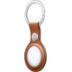 Apple AirTag Leather Key Ring Saddle Brown