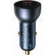 Baseus Car Charger USB/Type-C QC+PPS 65W Dark Gray + Cable Type-C 100W