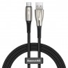 Baseus Water Drop-shaped Cable USB to Type-C, LED, 66W, 6A, 1m - Black (CATSD-M01)