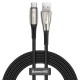 Baseus Water Drop-shaped Cable USB to Type-C, LED, 66W, 6A, 2m - Black (CATSD-N01)