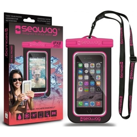 Seawag IPX8 Waterproof Case for smartphone - Black/Pink (Β3Χ)