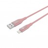 Celly Color Data Cable (MFI) Extra Strong Lightning Usb 1.5m - Pink (USBLIGHTCOLORPK)