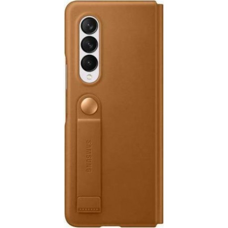 Samsung Leather Flip Cover Galaxy Z Fold 3 5G Camel