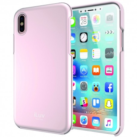 iLuv Stylish Case With Metallic Finish Apple iPhone X/Xs - Pink (AIXMETFPN)