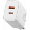 Baseus Compact quick charger USB Type C / USB 20 W 3 A Power Delivery Quick Charge 3.0 - White (CCXJ-B02)
