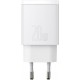 Baseus Compact quick charger USB Type C / USB 20 W 3 A Power Delivery Quick Charge 3.0 - White (CCXJ-B02)