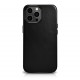 iCarer Leather Oil Wax case covered with natural leather (MagSafe compatible) iPhone 13 Pro - Black (WMI1303-BK)
