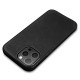 iCarer Leather Oil Wax case covered with natural leather (MagSafe compatible) iPhone 13 Pro - Black (WMI1303-BK)