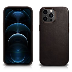 iCarer Leather Oil Wax case covered with natural leather (MagSafe compatible) iPhone 13 Pro - Coffee (WMI1303-CO)