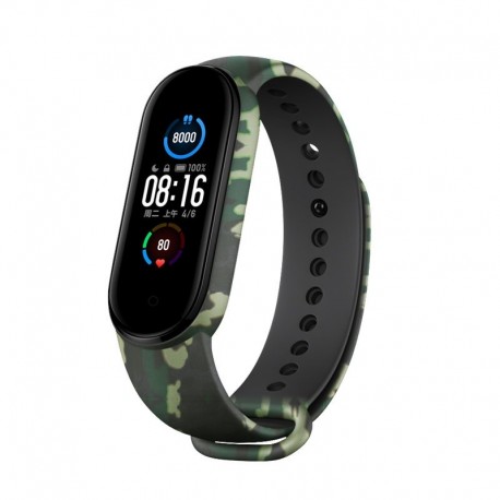 OEM Xiaomi Mi Band 5/6 Strap - Camo Green