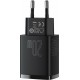 Baseus Compact quick charger USB Type C / USB 20 W 3 A Power Delivery Quick Charge 3.0 - Black (CCXJ-B01)