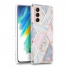 Tech-Protect TPU Case Samsung Galaxy S21 FE - Marble Pink