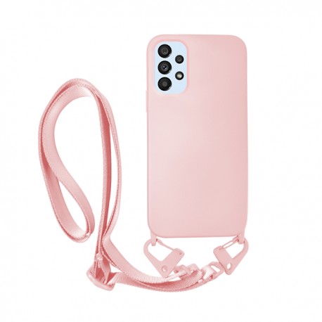 Vivid Silicone Case Strap Samsung Galaxy A53 5G Nude