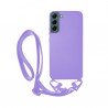 Vivid Silicone Case Strap Samsung Galaxy S22 Lilac