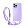 Vivid Silicone Case Strap Apple iPhone 13 Pro Lilac