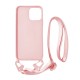 Vivid Silicone Case Strap Apple iPhone 13 Pro Nude